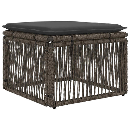 Set Divano da Giardino 5 pcs Grigio polyrattan | homemem39