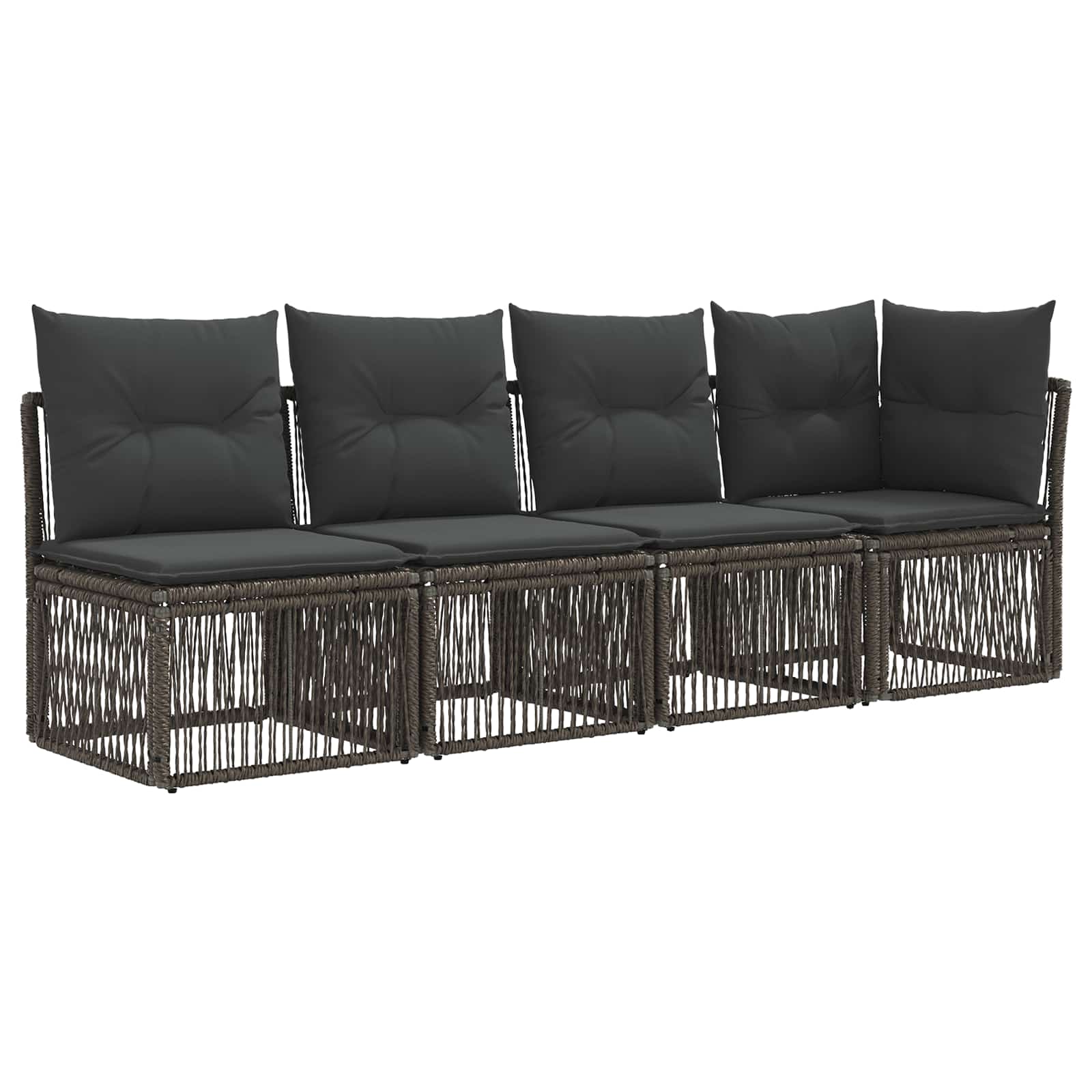 Set Divano da Giardino 7 pcs Grigio polyrattan | homemem39