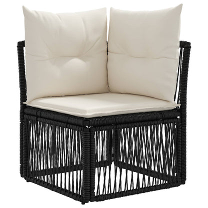 Set Divano da Giardino 7 pz 7-Numero di posti Nero polyrattan | homemem39