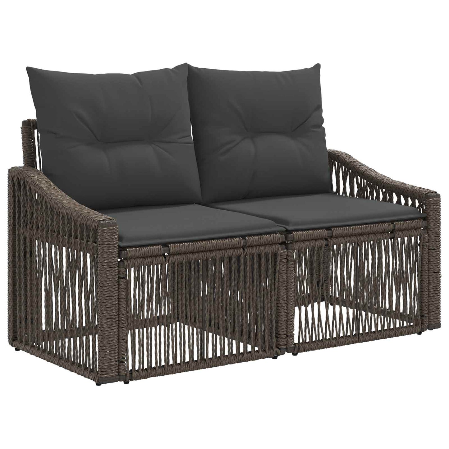Set Divano da Giardino 7 pz 7-Numero di posti Grigio polyrattan | homemem39
