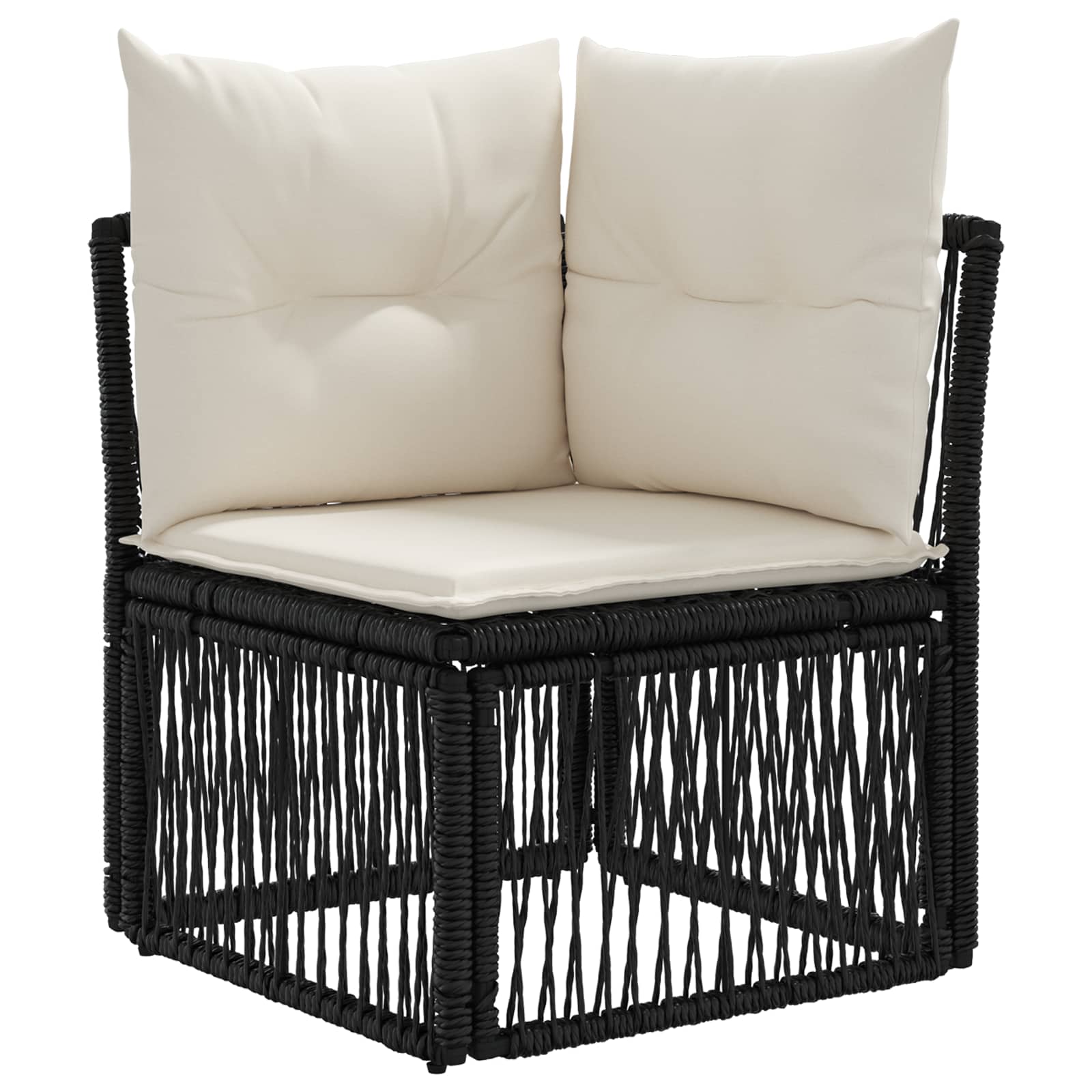 Set Divano da Giardino 9 pcs Nero polyrattan | homemem39