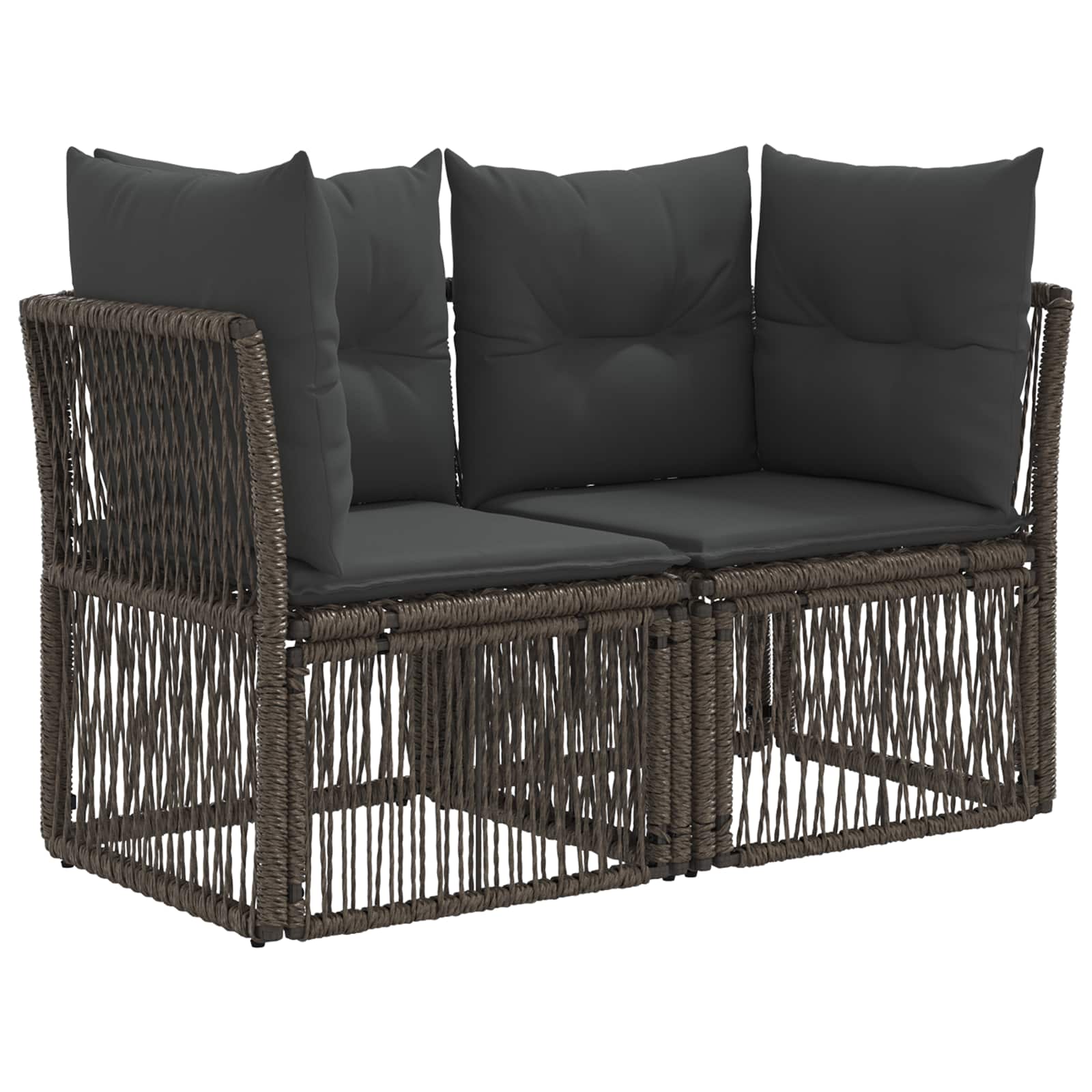 Set Divano da Giardino 10 pcs Grigio polyrattan | homemem39