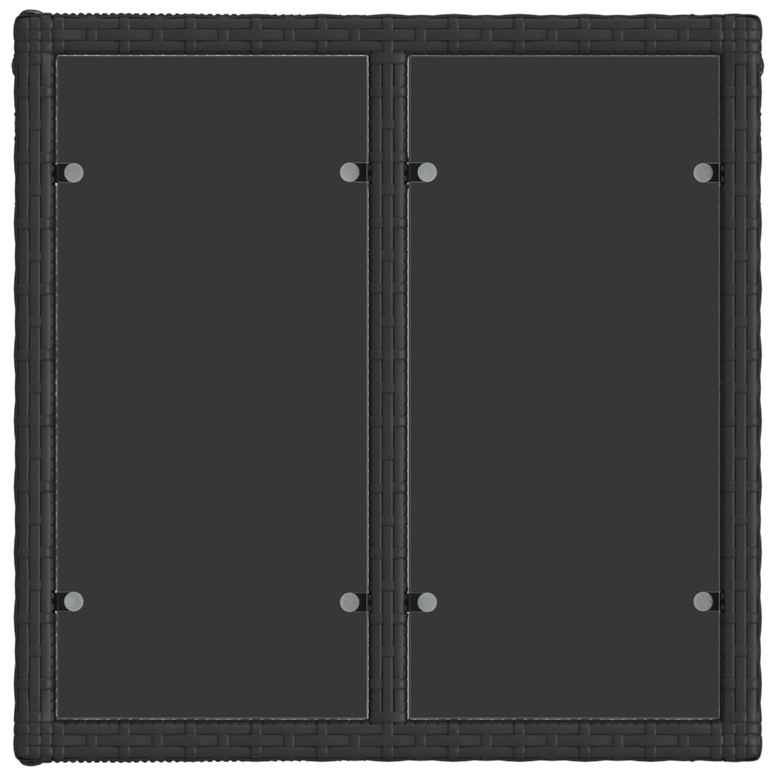 Set Divano da Giardino 11 pcs Nero polyrattan | homemem39