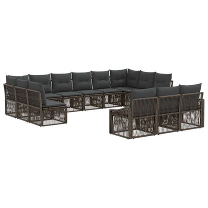 Set Divano da Giardino 13 pcs Grigio polyrattan | homemem39