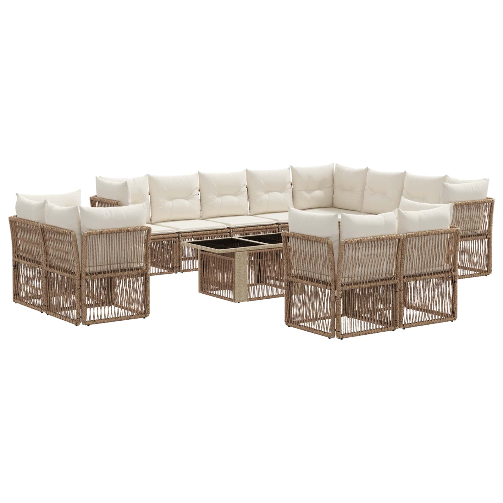 Set Divano da Giardino 13 pcs polyrattan | homemem39