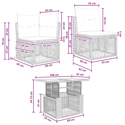Set Divano da Giardino 13 pcs polyrattan | homemem39
