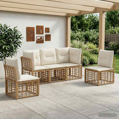 Set di divani da esterno Naturale Poliestere | homemem39