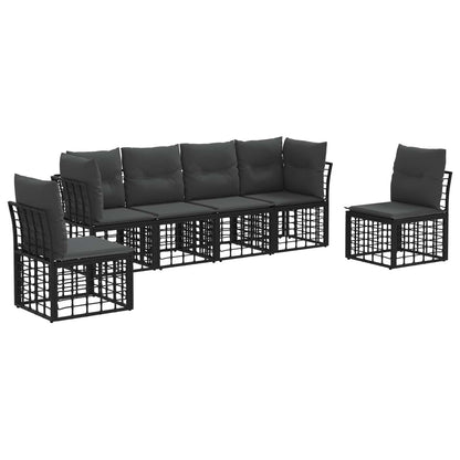 Set di divani da esterno Nero Poliestere | homemem39