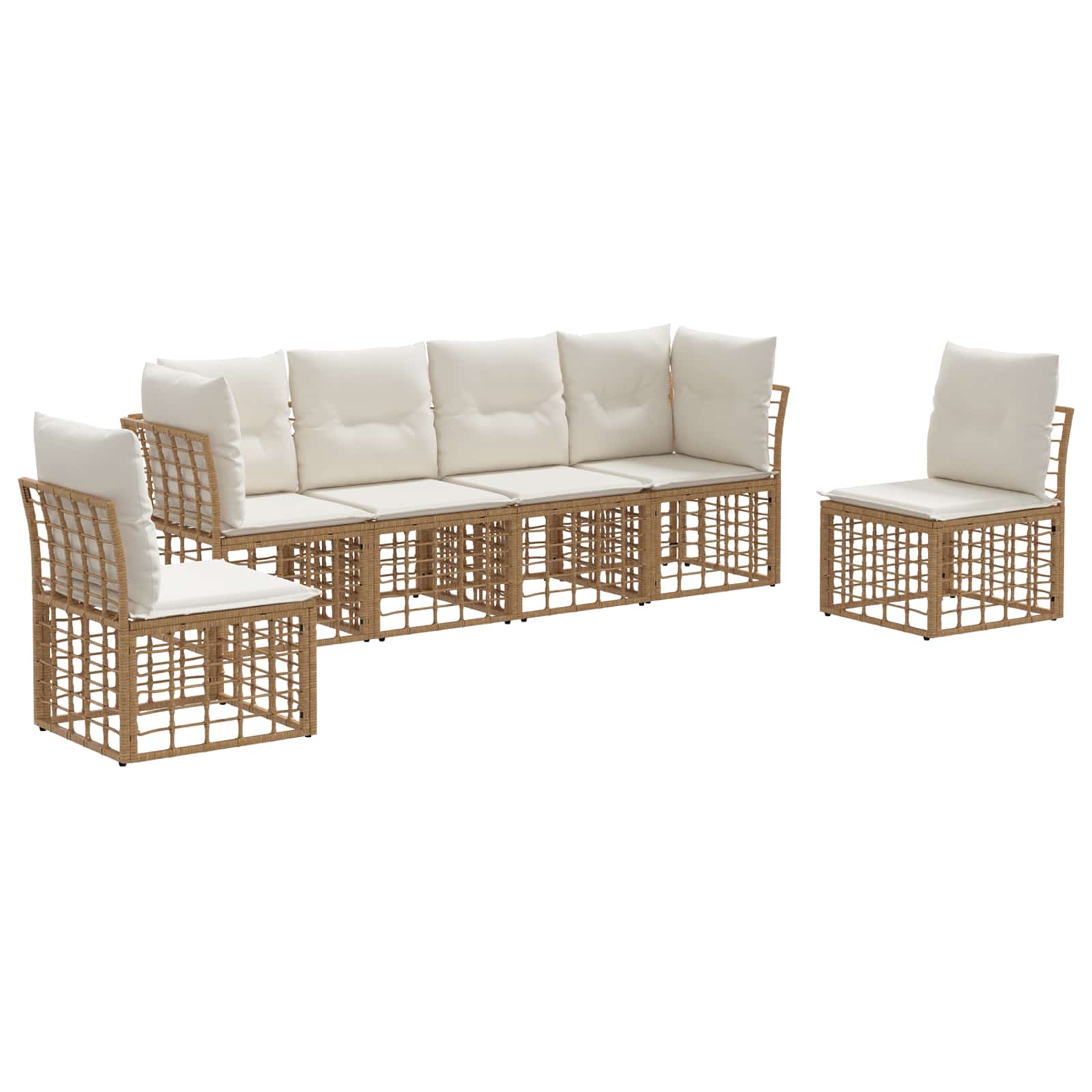 Set di divani da esterno Naturale Poliestere | homemem39