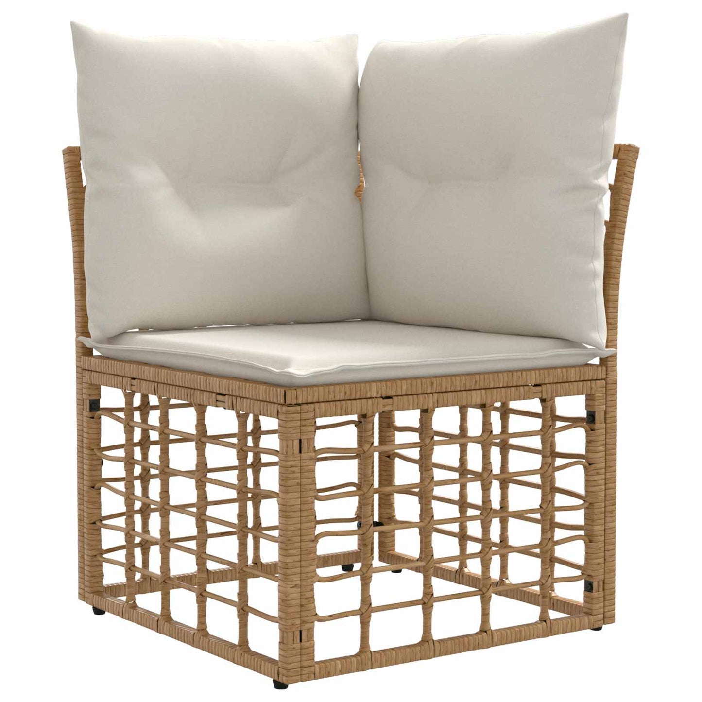 Set di divani da esterno 5 pcs Naturale e Bianco Crema | homemem39