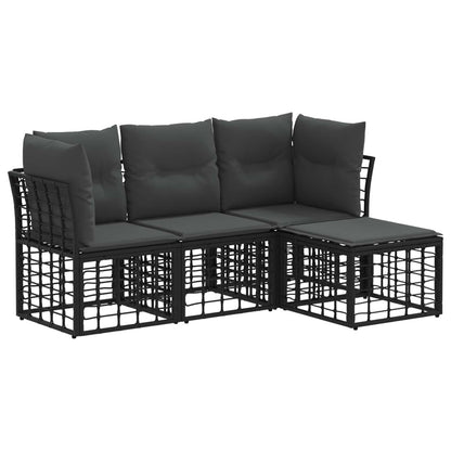 Set di divani da esterno Nero Poliestere | homemem39