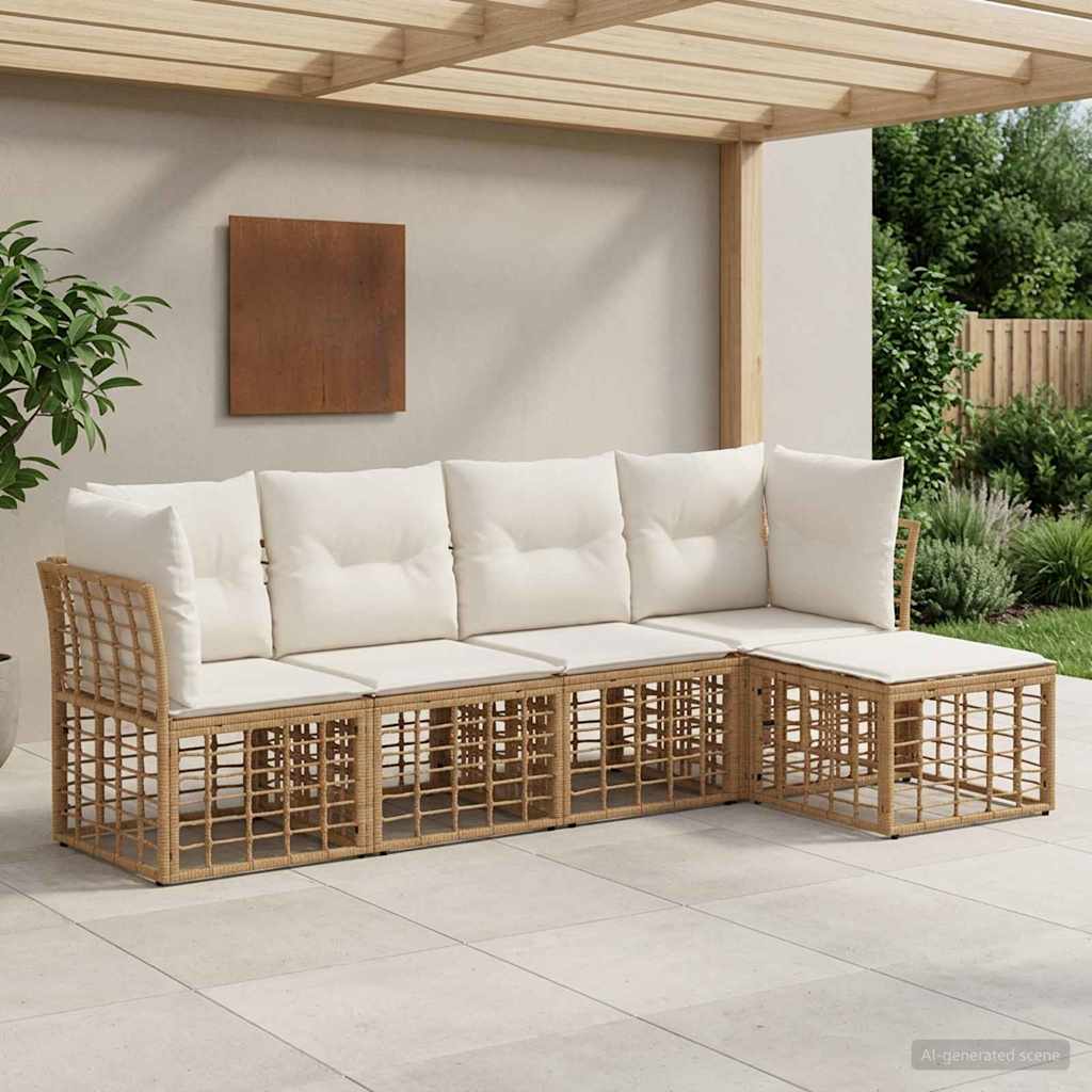 Set di divani da esterno Naturale Poliestere | homemem39
