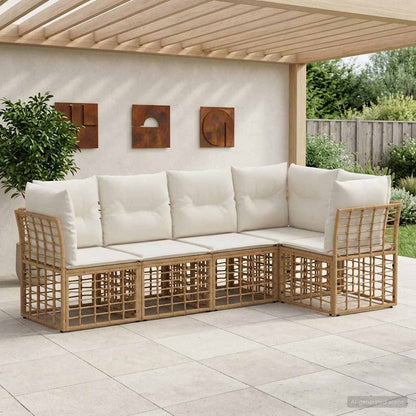 Set di divani da esterno Naturale Poliestere | homemem39