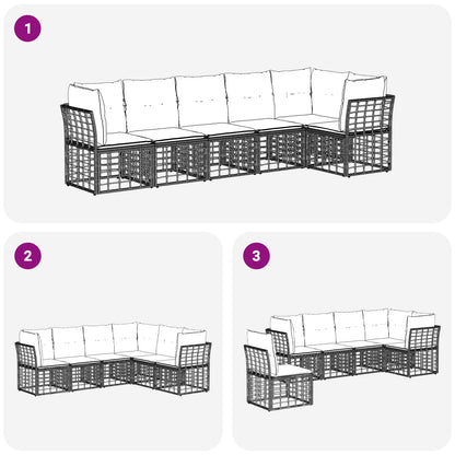 Set Divano da Giardino polyrattan