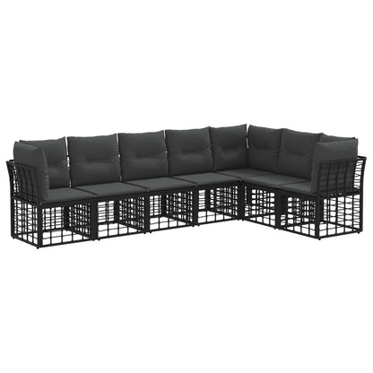 Set di divani da esterno Nero Poliestere | homemem39