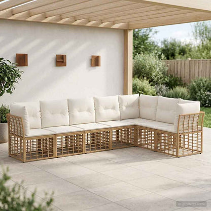 Set di divani da esterno Naturale Poliestere