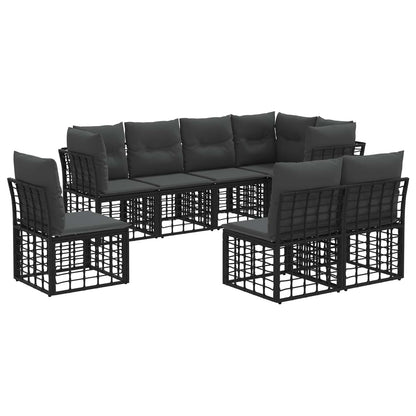 Set di divani da esterno Nero Poliestere | homemem39