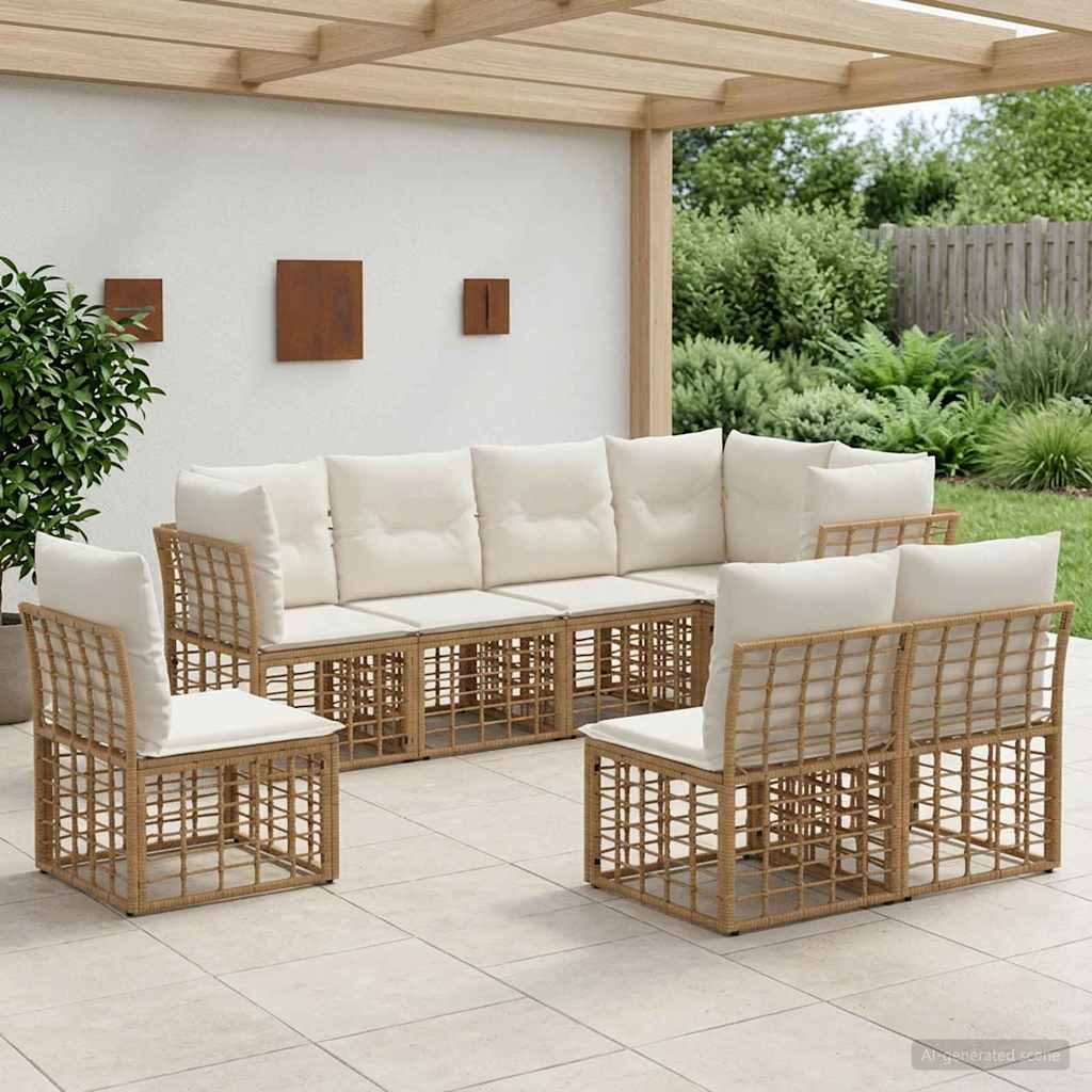 Set di divani da esterno Naturale Poliestere | homemem39