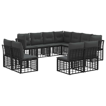 Set di divani da esterno Nero Poliestere | homemem39