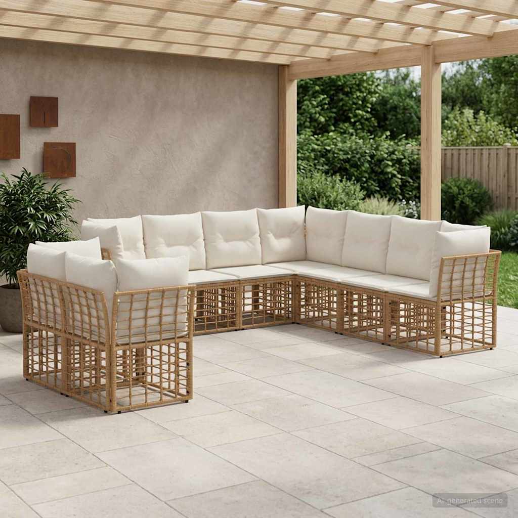 Set di divani da esterno Naturale Poliestere | homemem39
