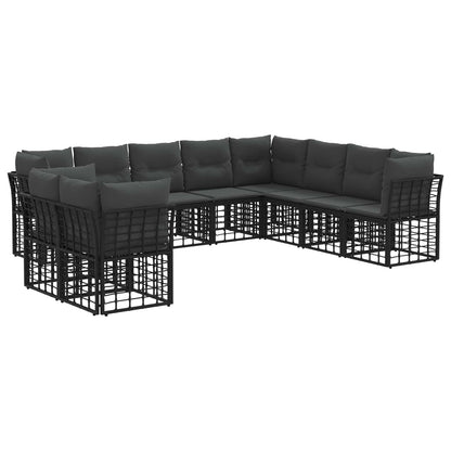 Set di divani da esterno Nero Poliestere | homemem39