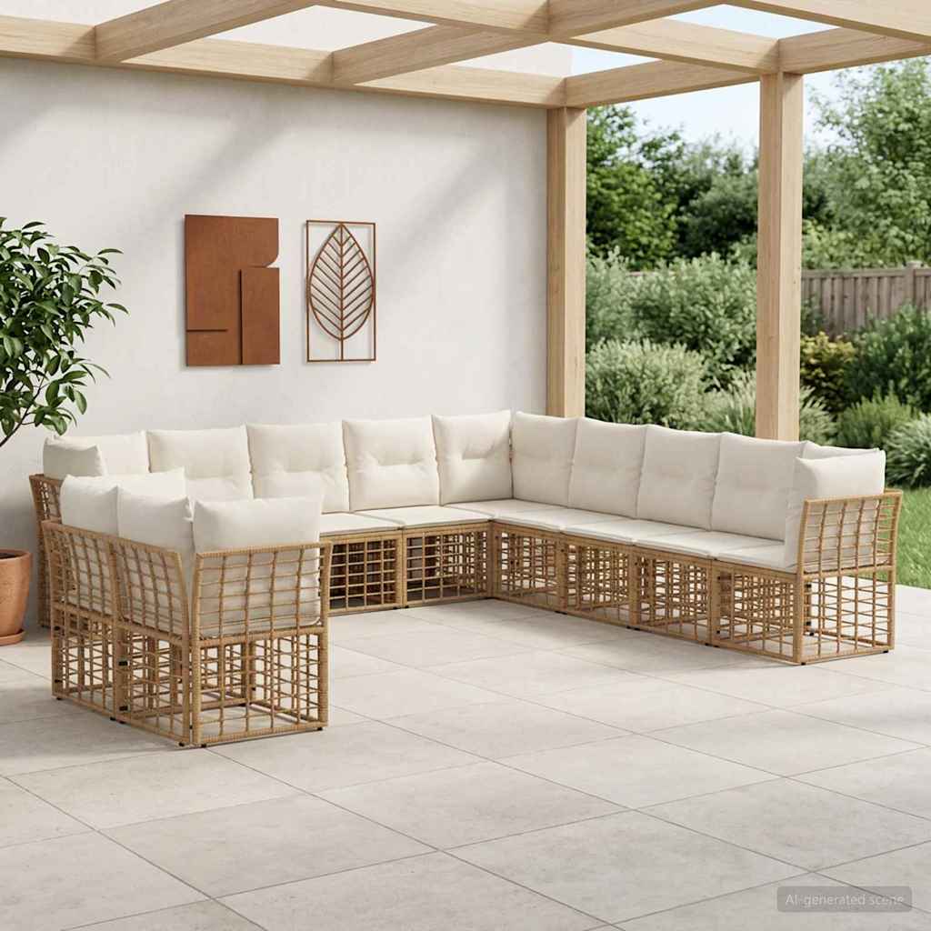 Set di divani da esterno Naturale Poliestere | homemem39