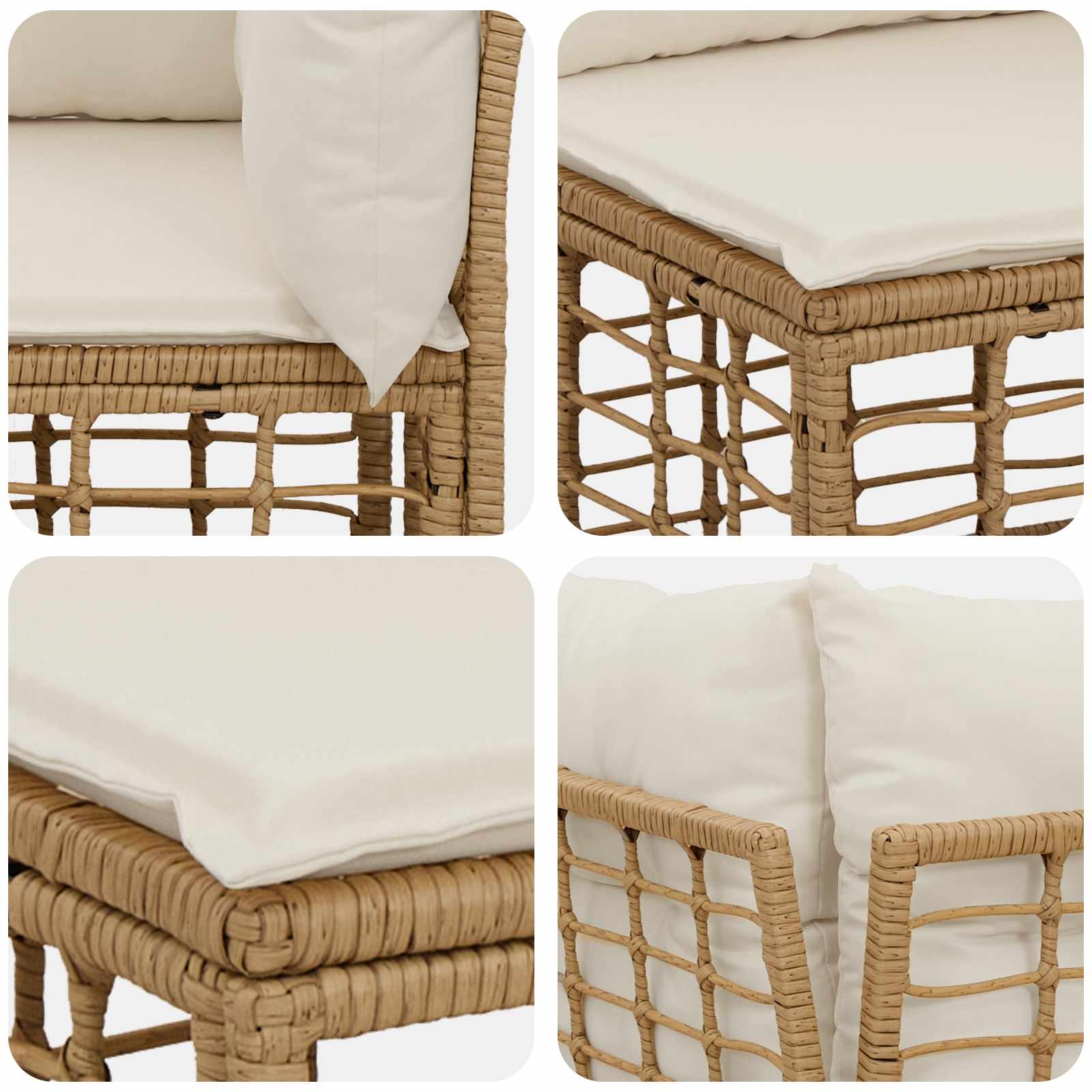 Set di divani da esterno Naturale Poliestere | homemem39