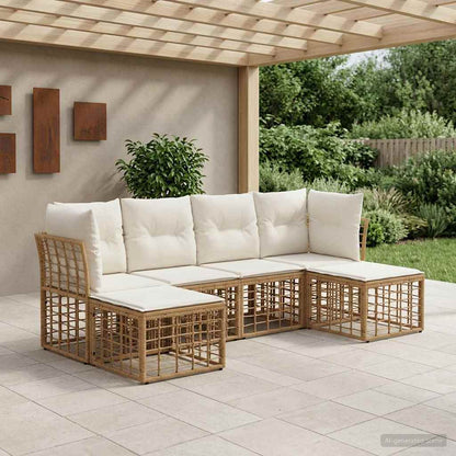 Set di divani da esterno Naturale Poliestere | homemem39