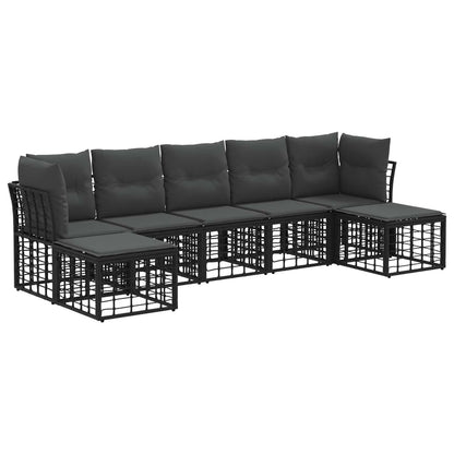 Set di divani da esterno Nero Poliestere | homemem39