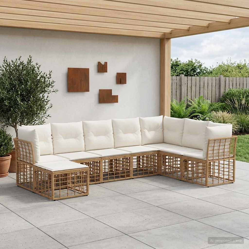 Set di divani da esterno Naturale Poliestere | homemem39