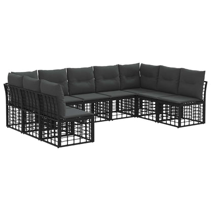 Set di divani da esterno Nero Poliestere | homemem39