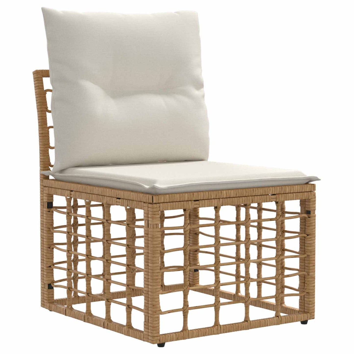 Set di divani da esterno 4 pcs Naturale e Bianco Crema | homemem39