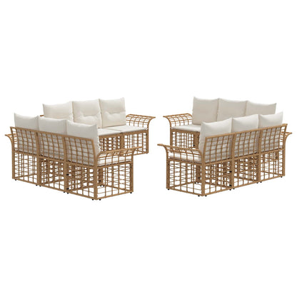 Set di divani da esterno 12 pcs Naturale e Bianco Crema | homemem39