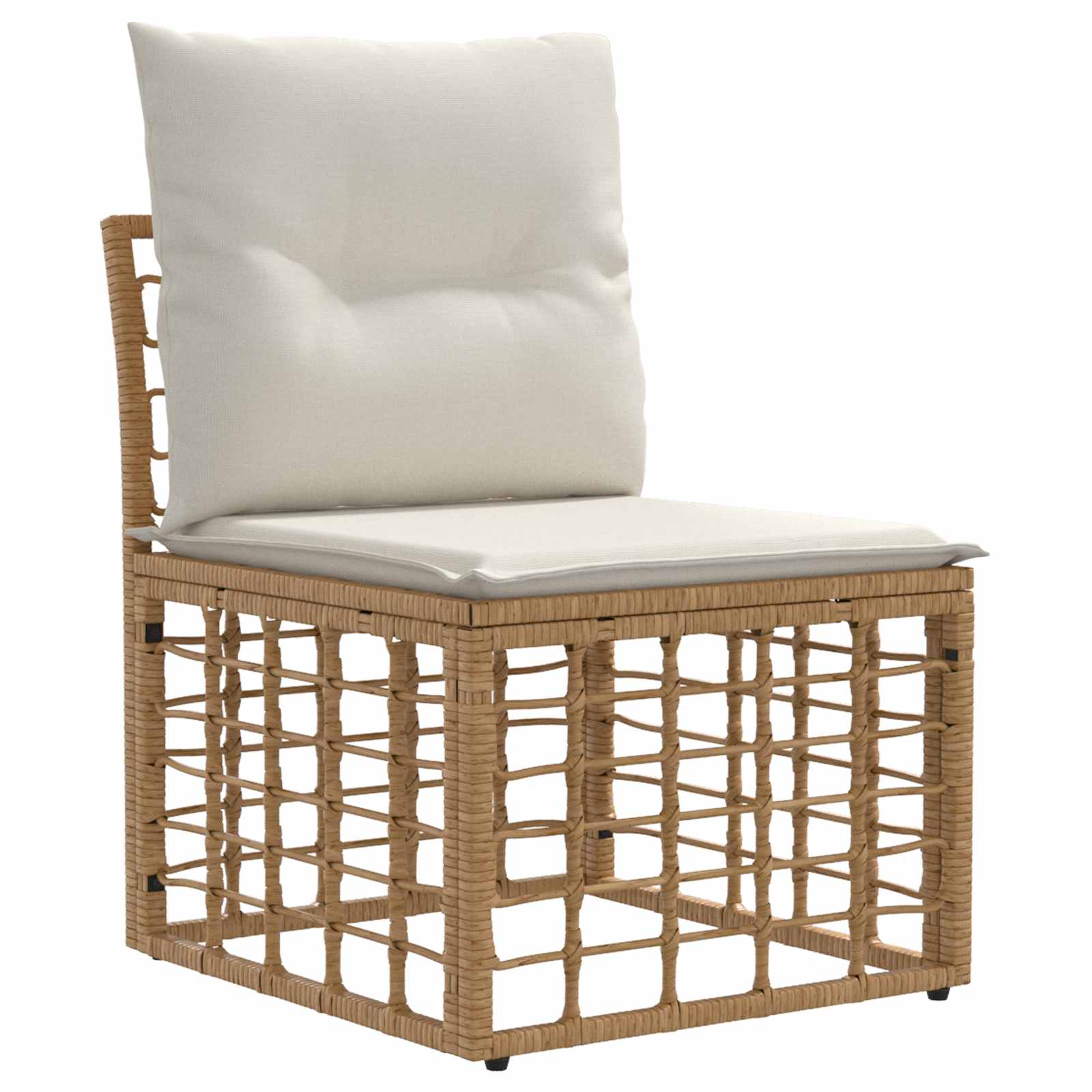 Set di divani da esterno 6 pcs Naturale e Bianco Crema | homemem39