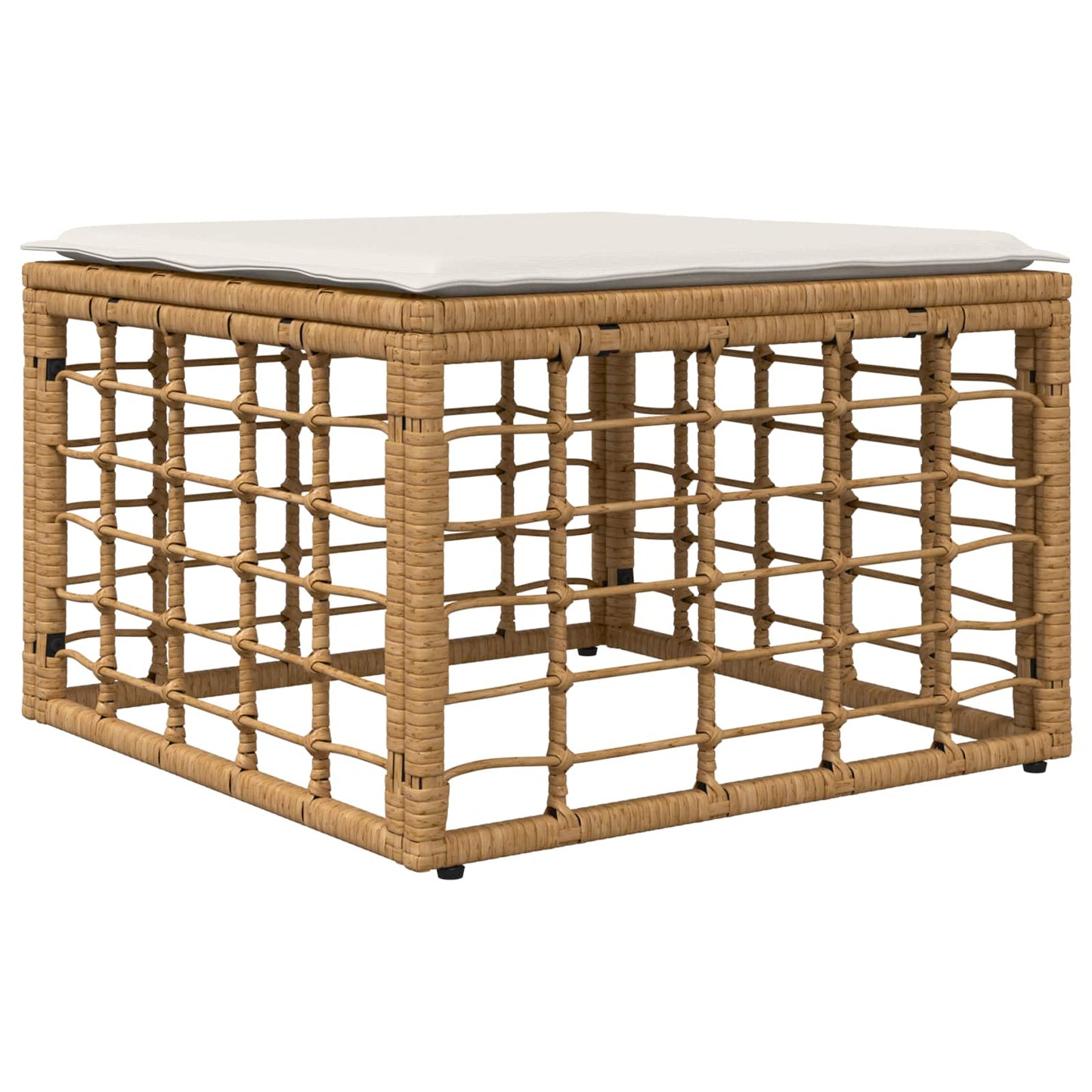Set di divani da esterno 7 pcs Naturale e Bianco Crema | homemem39