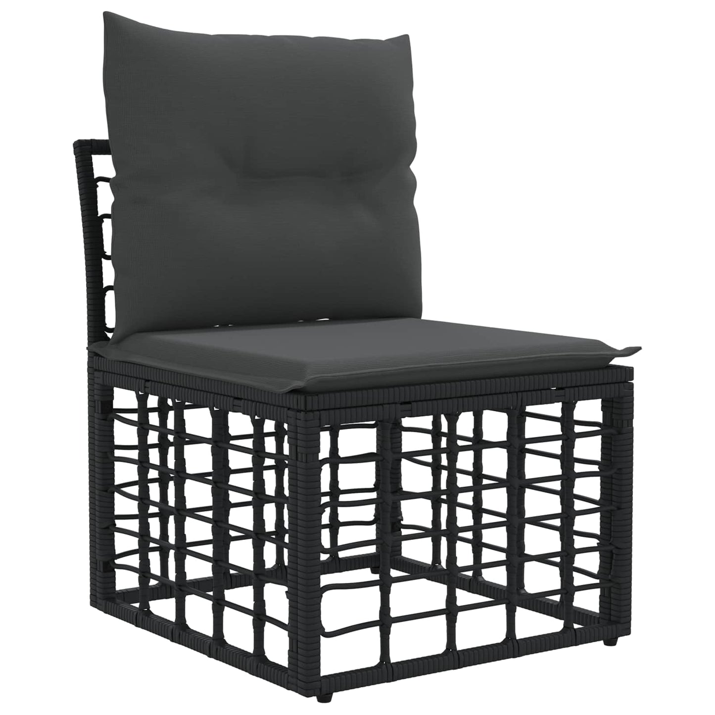 Set di divani da esterno 13 pcs Nero e Grigio scuro Poliestere | homemem39