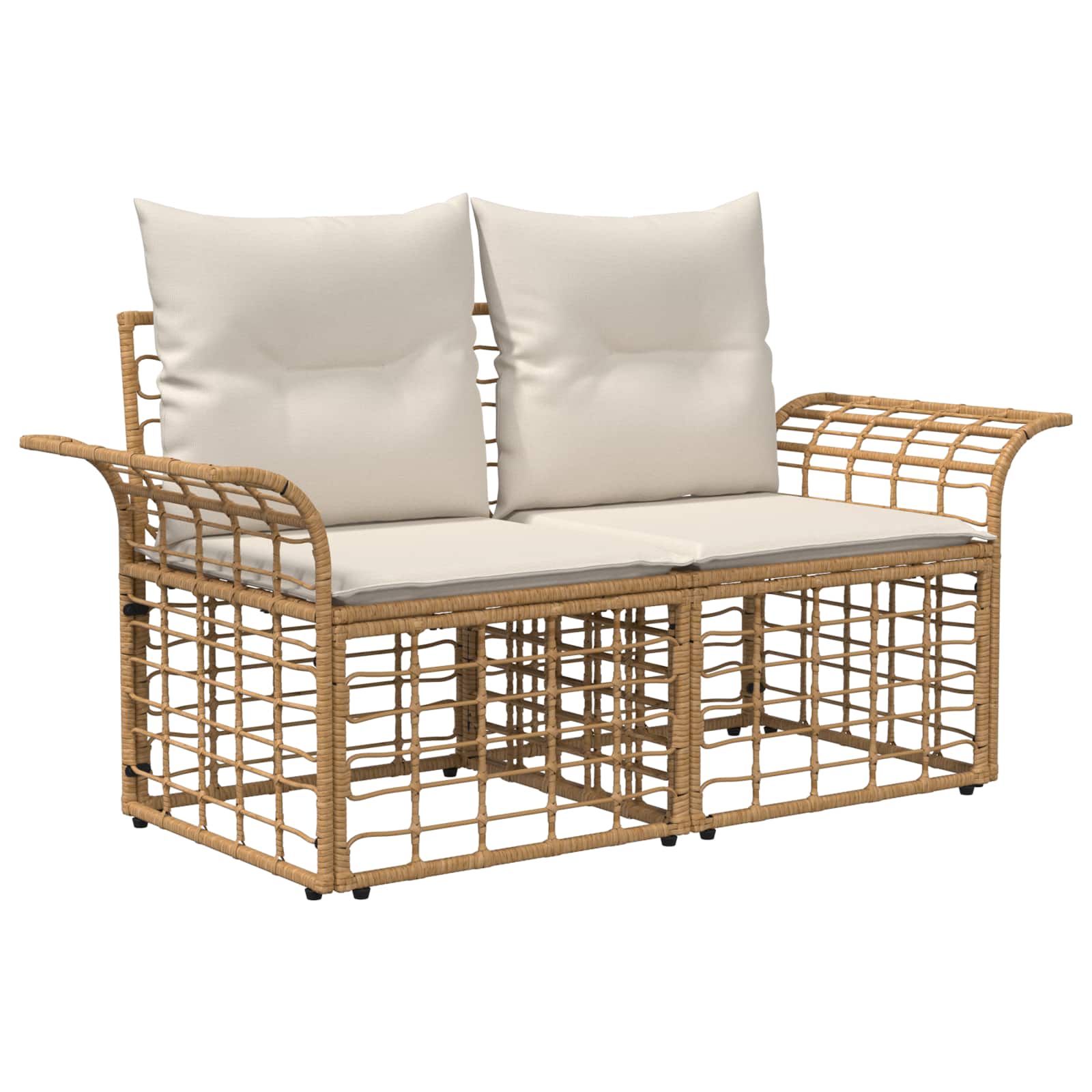 Set di divani da esterno 13 pcs Naturale e Bianco Crema | homemem39
