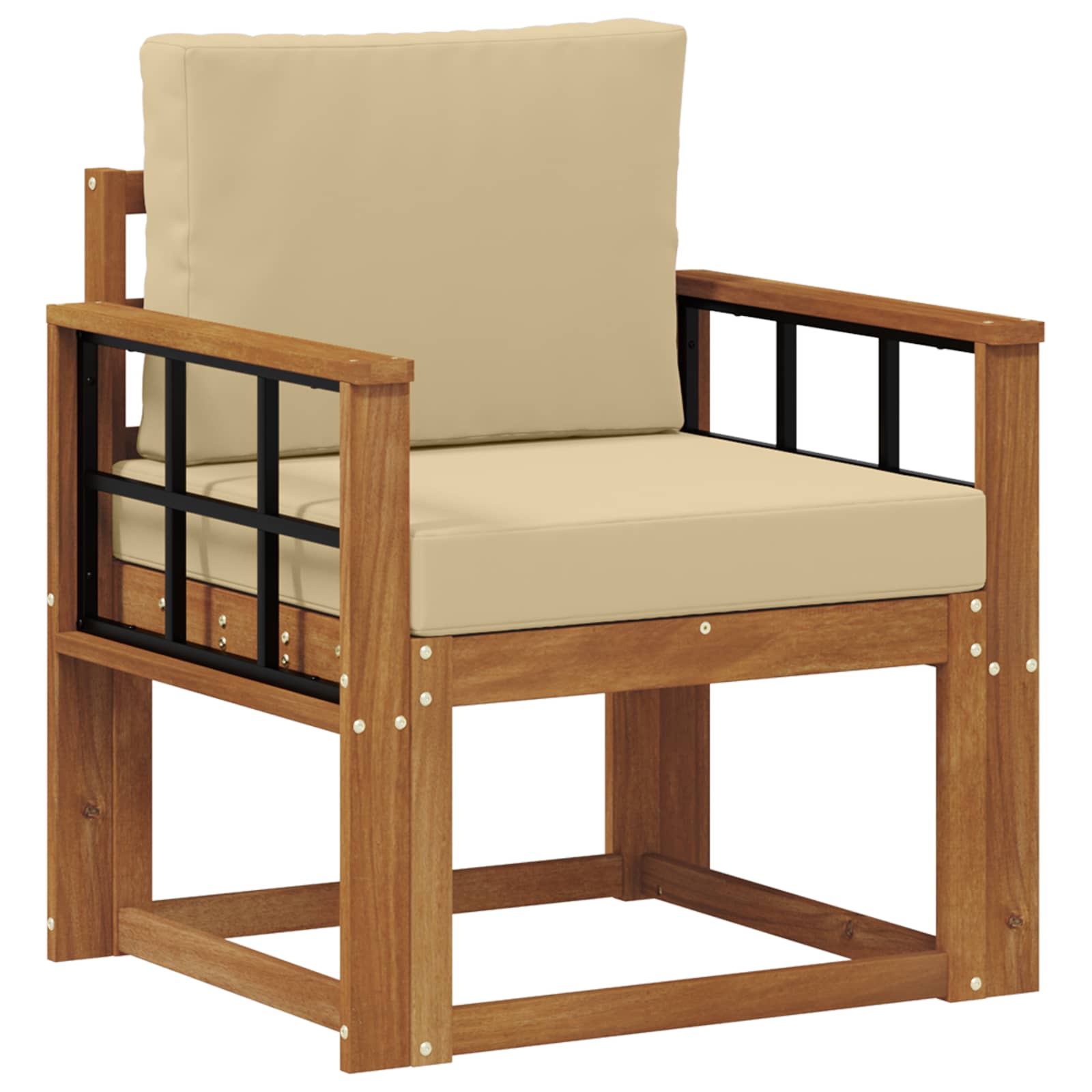 Divano da esterno Legno di Acacia Massello e Poliestere | homemem39