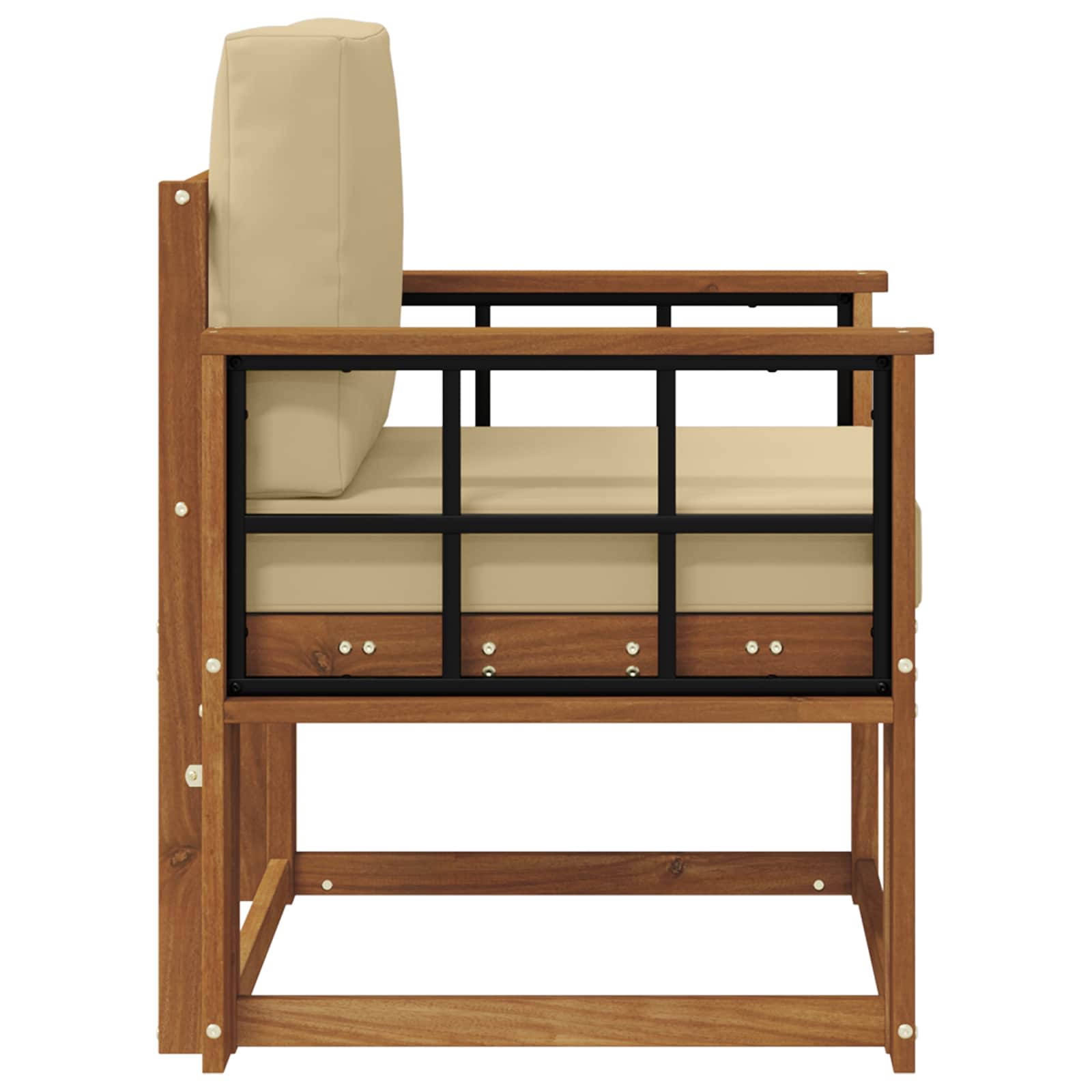 Divano da esterno Legno di Acacia Massello e Poliestere | homemem39