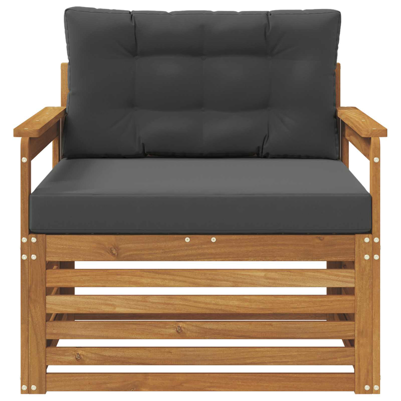 Divano da esterno Legno di Acacia Massello e Poliestere | homemem39