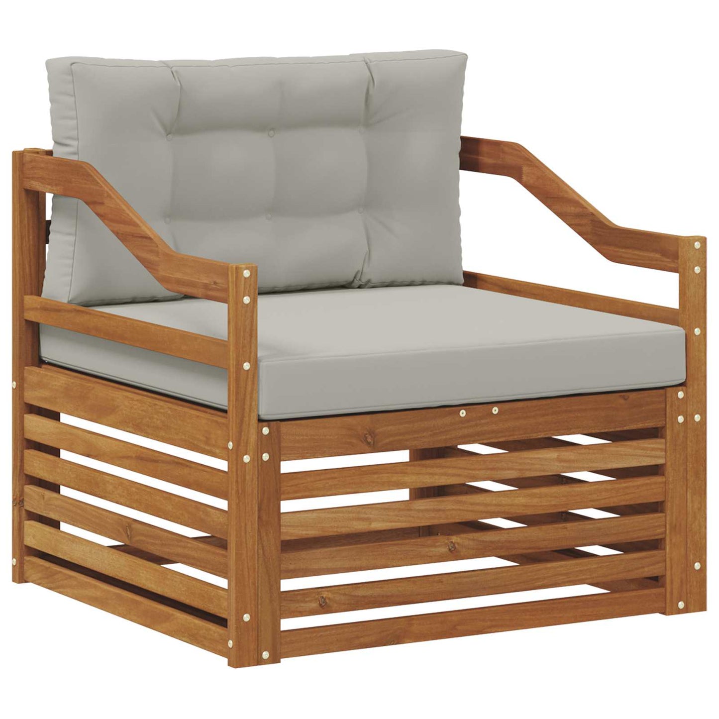 Divano da esterno Naturale e Grigio Chiaro