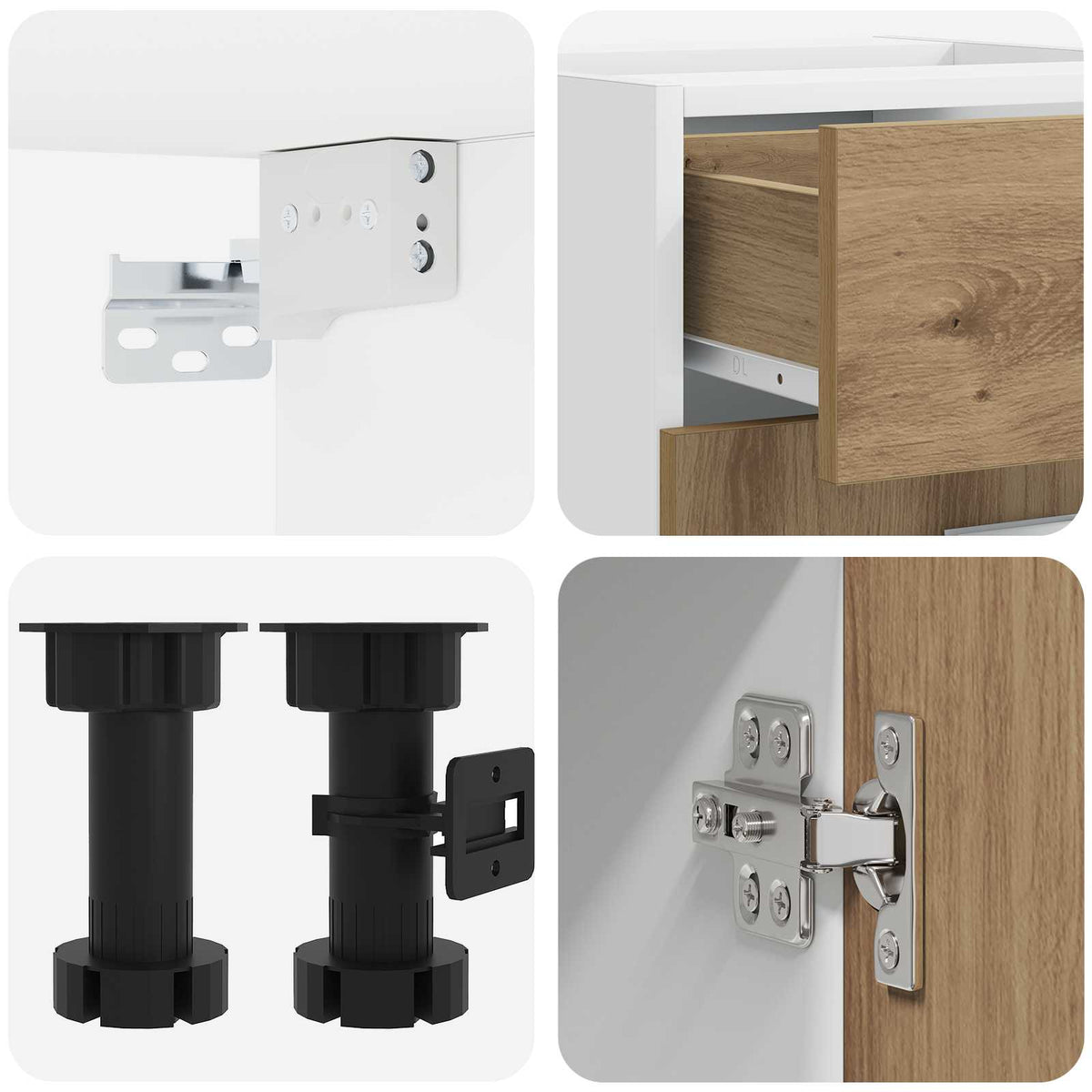 Unità Cucina LYON 5 pz Rovere Artigianale Legno ingegnerizzato