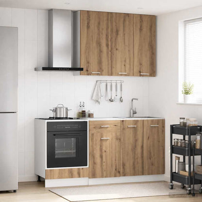 Unità Cucina LYON 5 pz Rovere Artigianale Legno ingegnerizzato