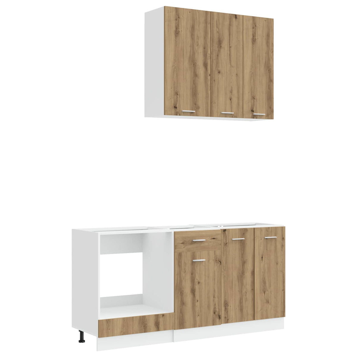 Unità Cucina LYON 5 pz Rovere Artigianale Legno ingegnerizzato