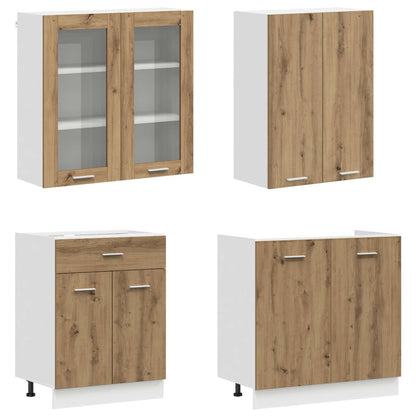 Unità Cucina LYON 4 pz Rovere Artigianale Legno ingegnerizzato | homemem39