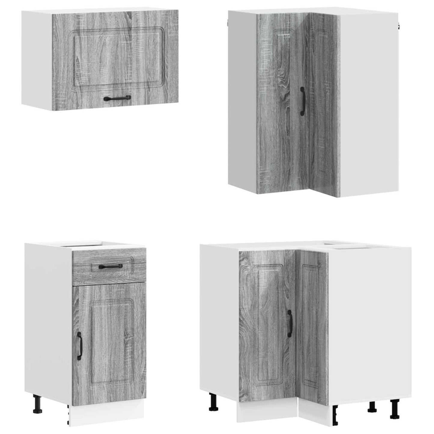 Unità Cucina KALMAR 8 pz Sonoma grigio Legno ingegnerizzato | homemem39