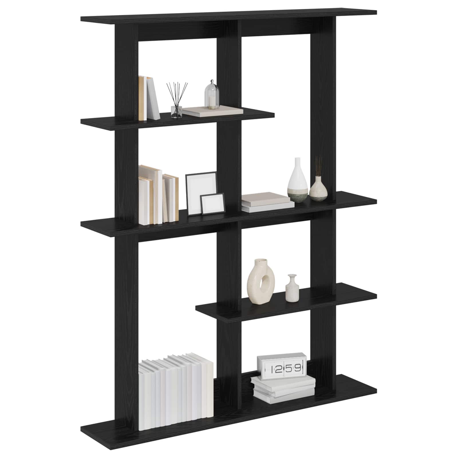 Scaffale da parete Rovere Nero 102 x 20 x 130 cm | homemem39