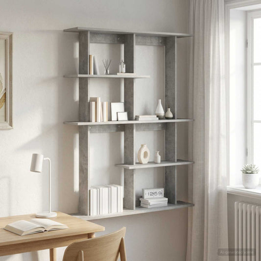 Scaffale da parete Grigio Cemento 102 x 20 x 130 cm | homemem39