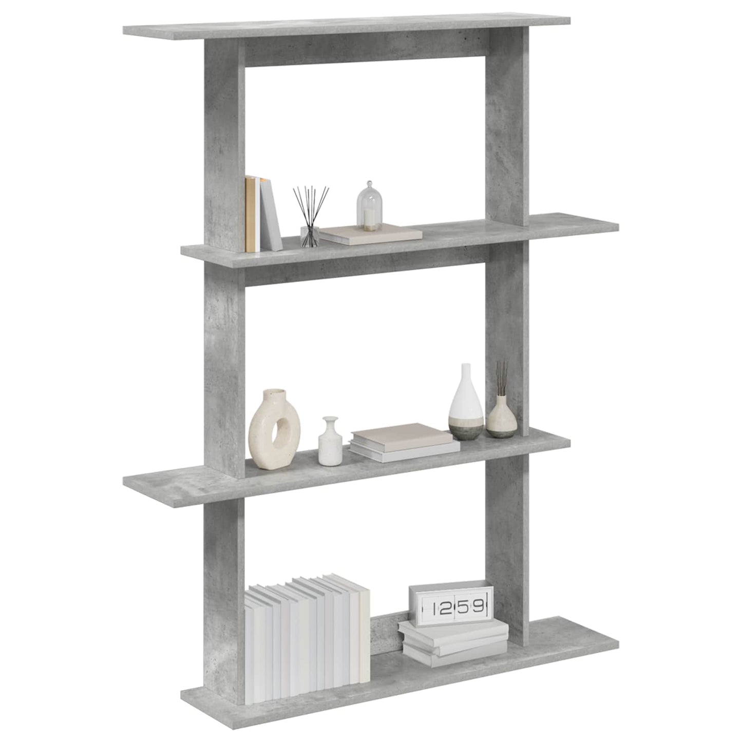 Scaffale da parete Grigio Cemento 100 x 20 x 126 cm | homemem39