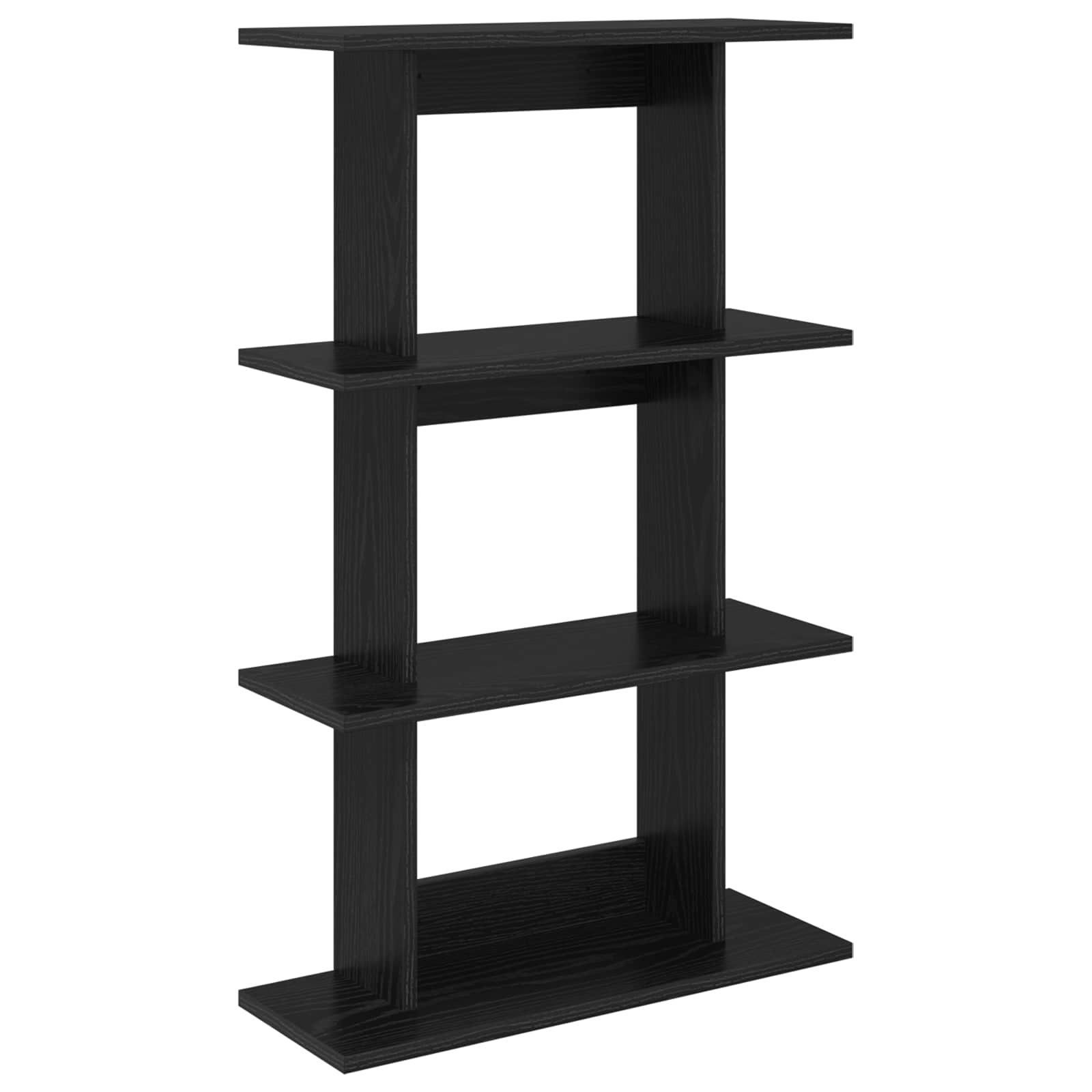 Scaffale da parete A parete Rovere Nero 56 x 20 x 90 cm | homemem39